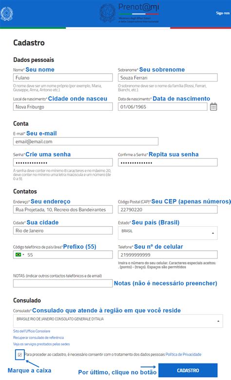 Como se cadastrar no Prenotami.